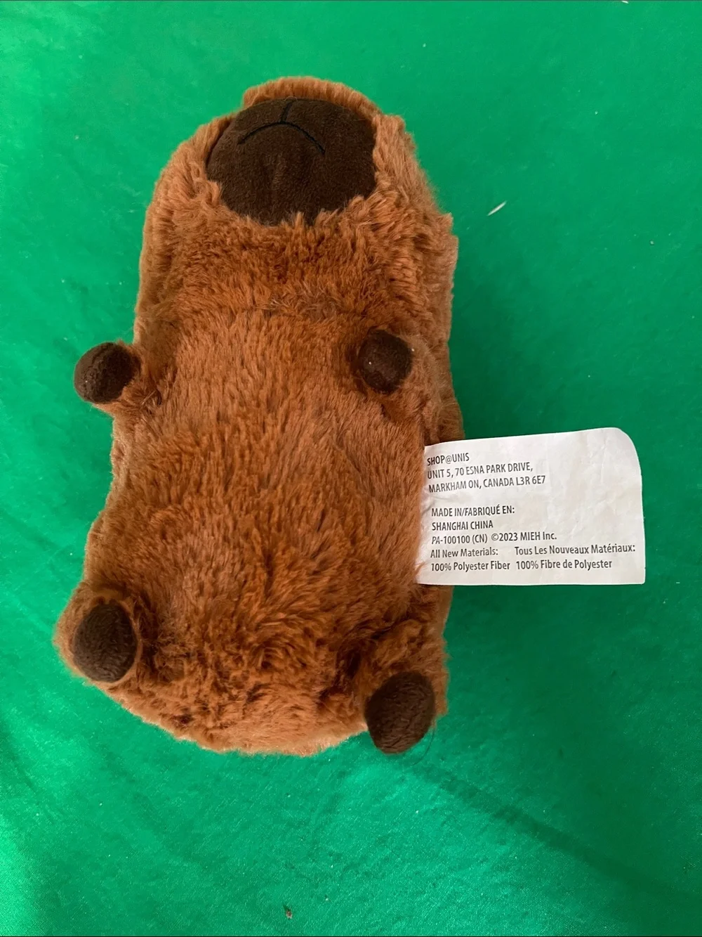 Kids Brown Plush Animal Slippers - Cozy Indoor Shoes